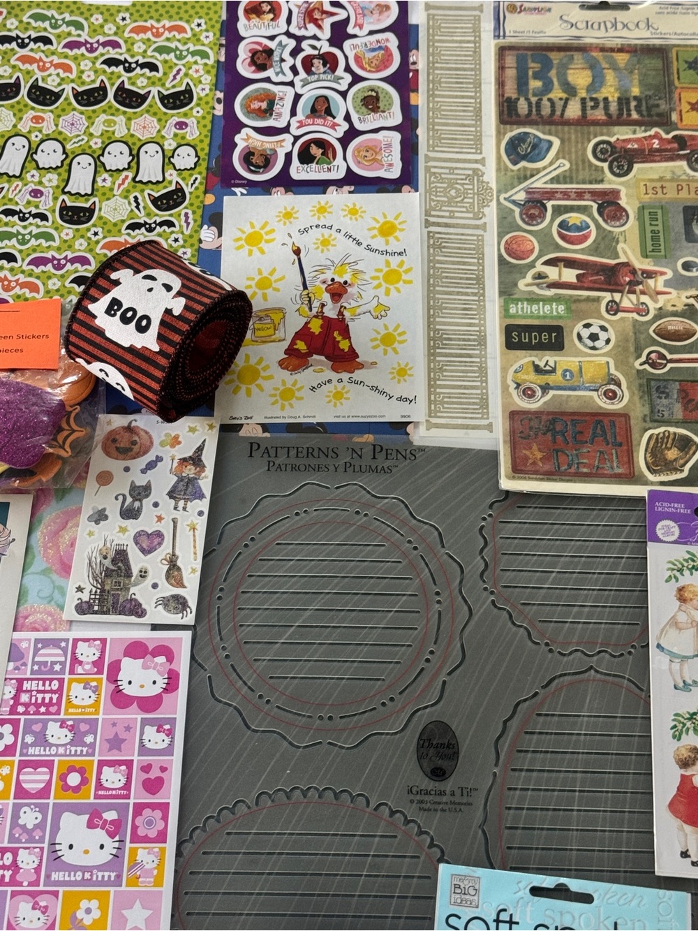 Scrapbooking LARGE lot Jolees DisneyMickey Princesses HelloKitty Papyrus ALL NEW - Picture 3 of 8
